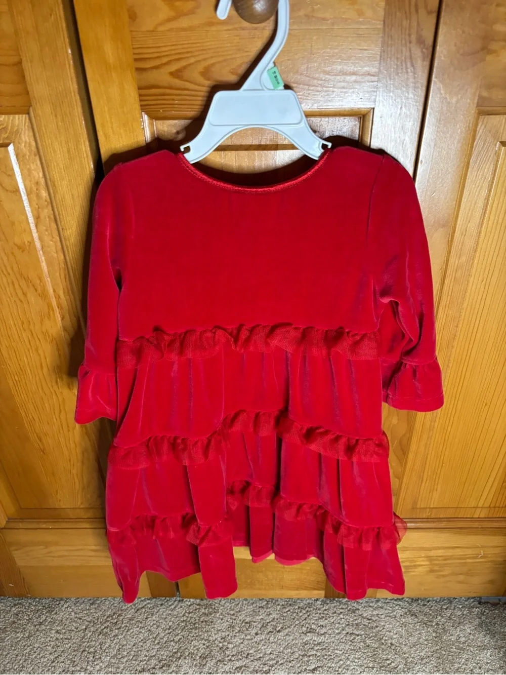 Hanna Andersson Red Velvet Ruffle Dress